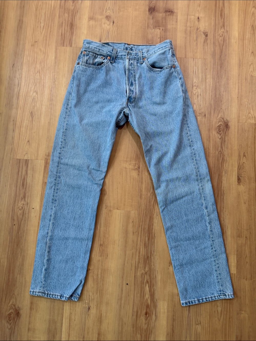 Vintage Levi’s 501 denim, straight leg